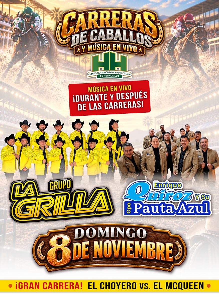 CARRERA DE CABALLOS GRUPO LA GRILLA - ENRIQUE QUIROZ Y SU GRUPO PAUTA AZUL